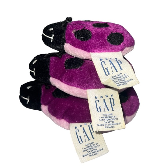Baby Gap Stacking Purple Ladybug Rattle 2001 Set Of 3 Plush Baby Toys - Picture 3 of 6